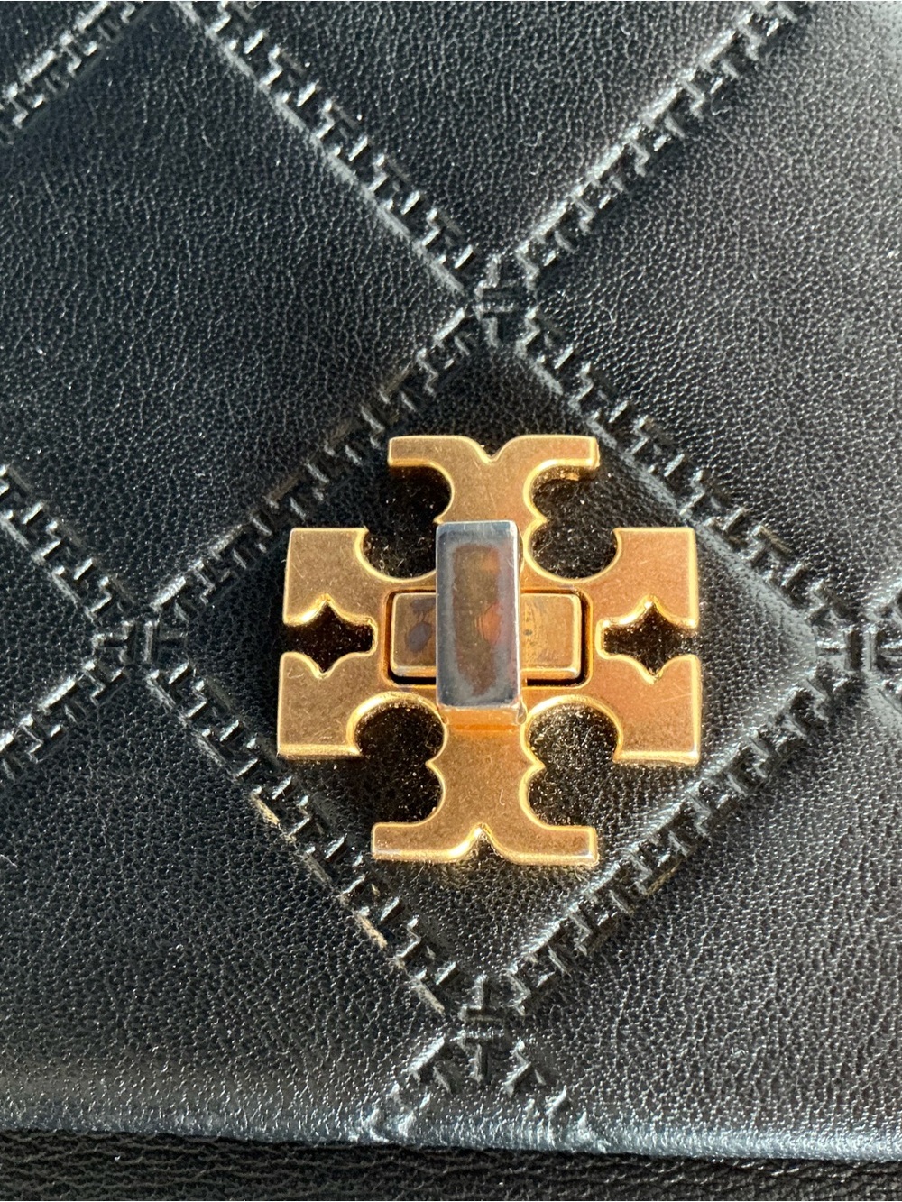 Tory Burch Georgia Quilted Leather Turn Lock Mini Bag in Black - Picture 12 of 16